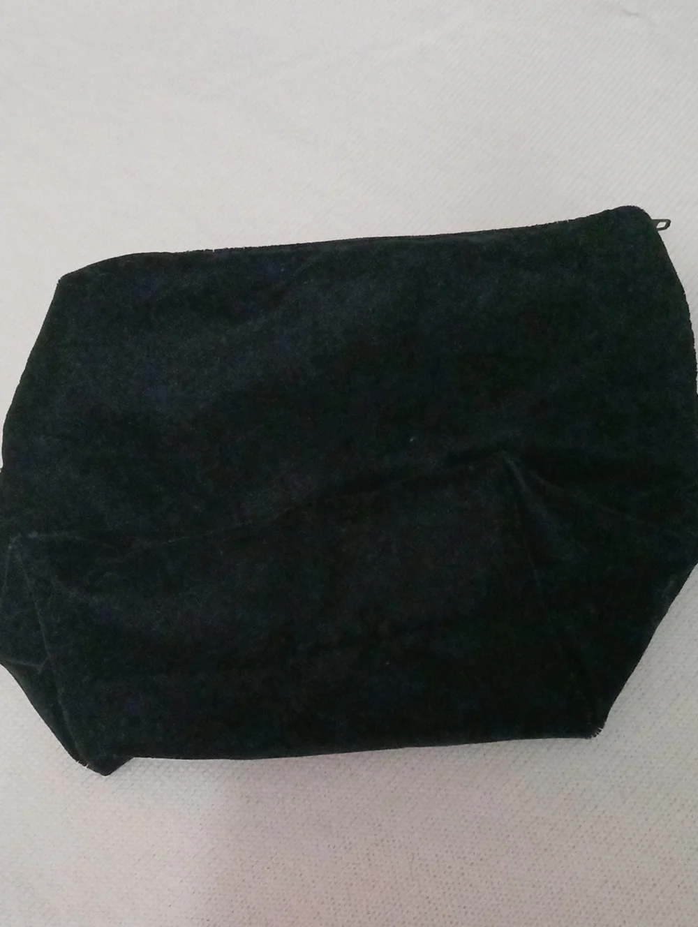 Embroidered Black Velvet Floral Clutch with Satin Ribbon Accents